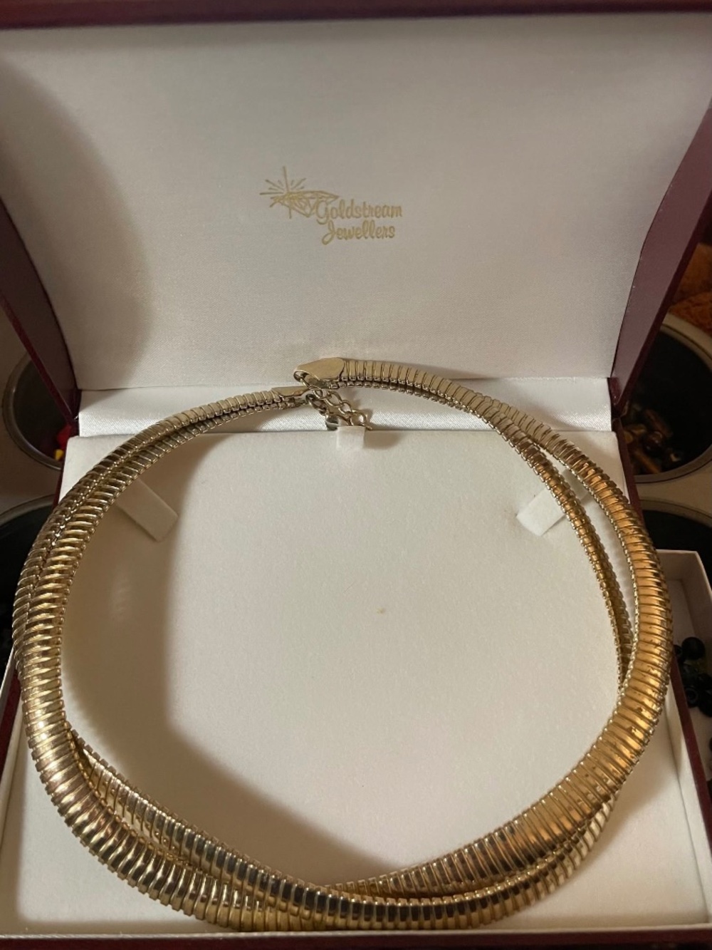 Vintage Gold Tone Choker Necklace